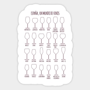 Spain, a World of Wines Sticker